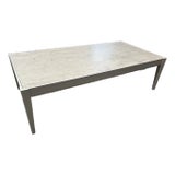 Attributed to McKinnon & Harris Wyatt Coffee Table With Technical Stone Inset Top For Sale