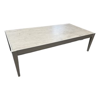 Attributed to McKinnon & Harris Wyatt Coffee Table With Technical Stone Inset Top For Sale