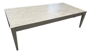 Attributed to McKinnon & Harris Wyatt Coffee Table With Technical Stone Inset Top