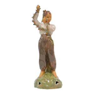 Vintage 1940s Joy Thompson Pasadena California Pottery "Autumn" Ceramic Figurine