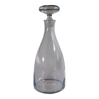 1950s Signed Glass Decanter or Carafe For Sale