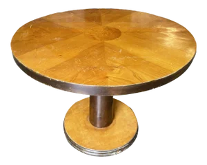 1930s Art Deco Round Two-Tone Coffee Table