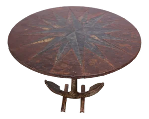 Mid-20th Century Mixed-Metal Nautical 'Anchor' Dining Table