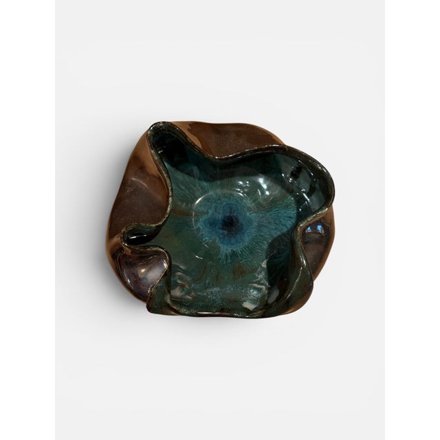 Contemporary Gene Farkus Glazed Ceramic Freeform Bowl For Sale - Image 3 of 5