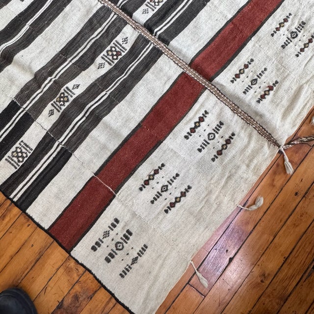 African Vintage 1960's Handmade Fulani West African Wedding Blanket For Sale - Image 3 of 7