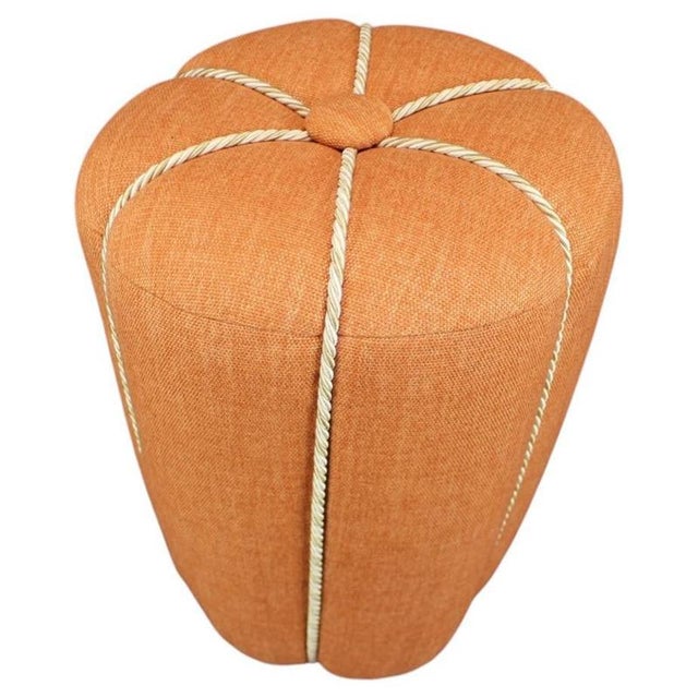 Brown Vintage Czechoslovakian Upholstered Ottoman in the style of Halabala, 1950s For Sale - Image 8 of 8