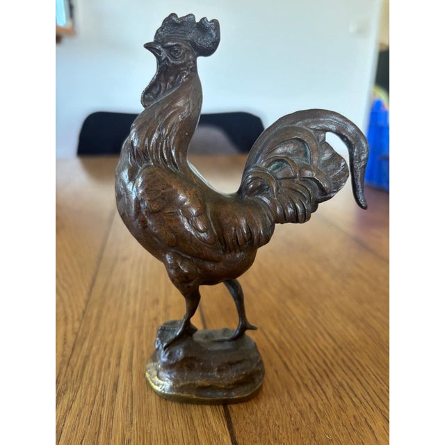 19th Century 19th Century Bronze Gallic Rooster Figurine For Sale - Image 5 of 8