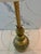 Vintage Stiffel Green Enamel Brass Floor Lamp With Glass Table For Sale - Image 4 of 6
