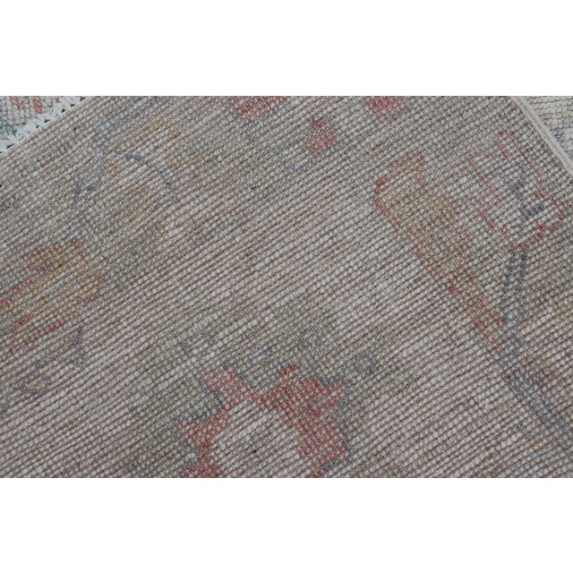 Afghanistan Oushak Rug With Soft Gray Field and Faded Floral Motifs 2'1" X 4'7" For Sale - Image 10 of 10