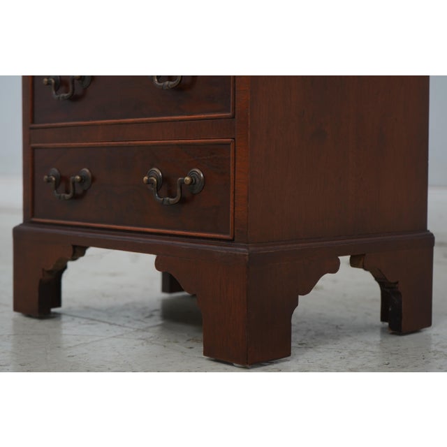 Wood Pair English George III Burl Walnut Chest Nightstands For Sale - Image 7 of 16