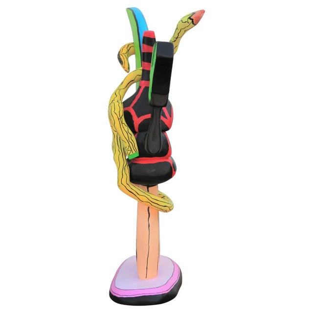 Abstract Ida Rittenberg Kohlmeyer Tall Wooden Colorful Maquette Sculpture 1991 For Sale - Image 3 of 9