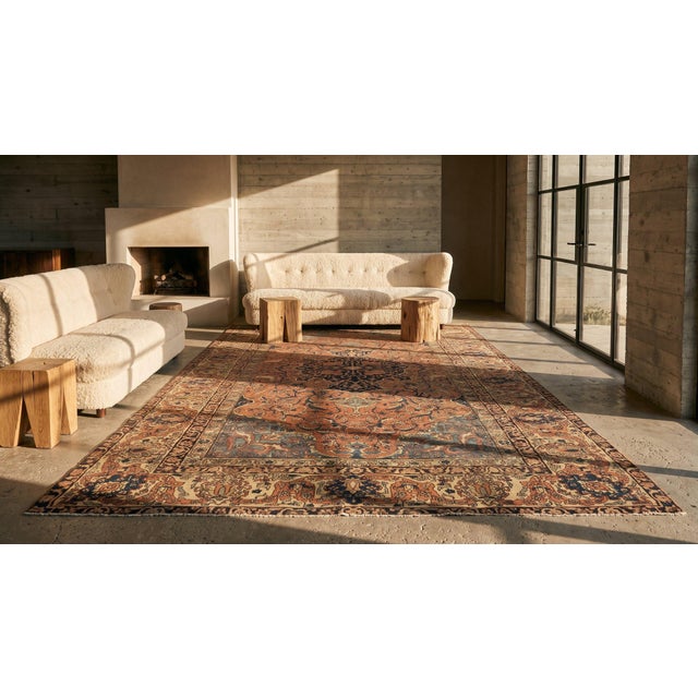 19th Century Persian Sarouk Farahan Carpet 6' 2" x10' 4" For Sale - Image 14 of 15