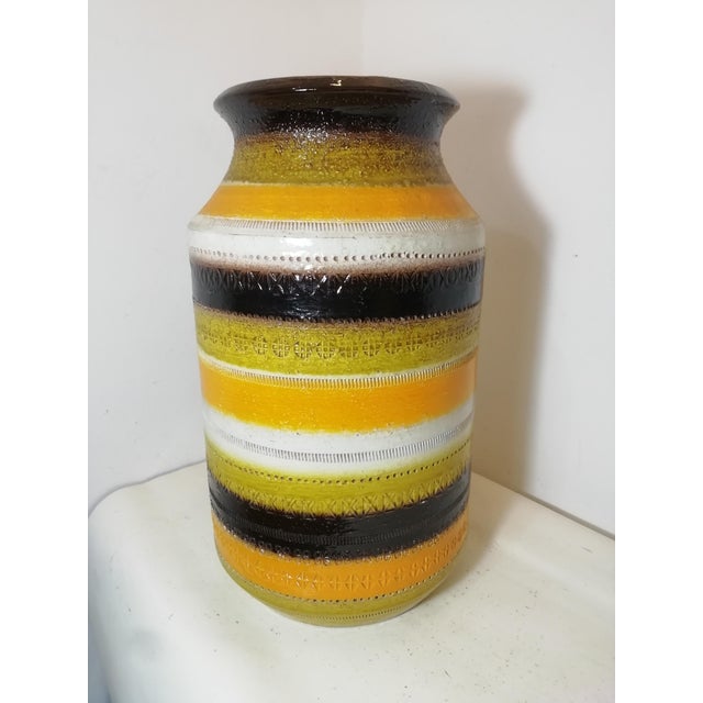 Mid-Century Modern Large Vase attributed to Aldo Londi for Bitossi, Italy, 1960s For Sale - Image 3 of 9