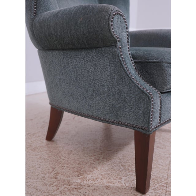 Brown Pair of Lexington Upholstered Marissa Wing Chairs For Sale - Image 8 of 18