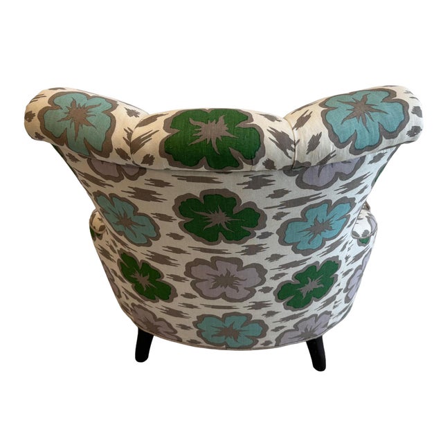 Mid-Century Modern 1940s Slipper Chair From Estate of Ann Miller For Sale - Image 3 of 6