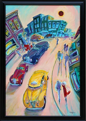 Taxi Painting by R.J. Hohimer