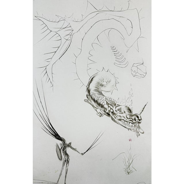 ARTIST: Salvador Dali TITLE: Tristan et Iseult Tristan and The Dragon MEDIUM: Etching SIGNED: Hand Signed with Initials SD...