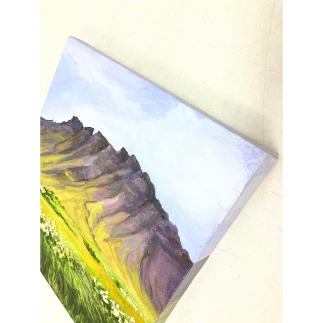 Oil painting from 2011 by Icelandic ceramicist and painter Svetlana Matusa-Lana, subject: Esja in Summer. Oil on canvas,...