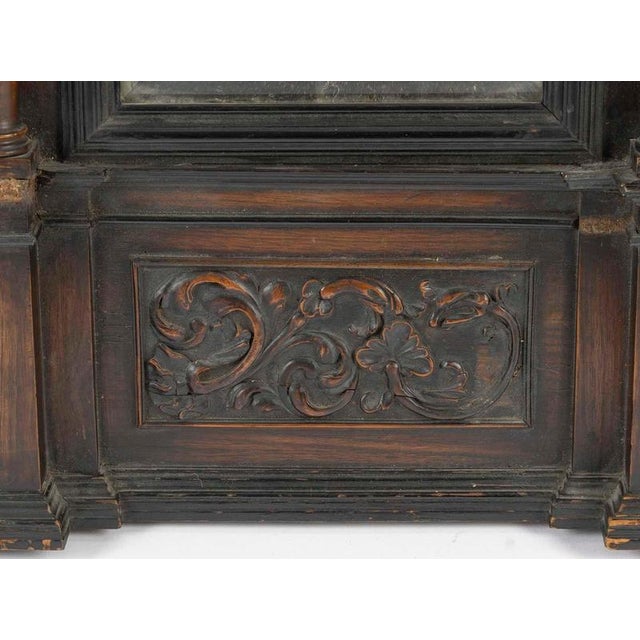 17th Century Carved Wood Mirror with Colonnades For Sale - Image 6 of 8