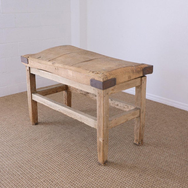 19th Century Industrial English Butcher Block Table For Sale - Image 9 of 9