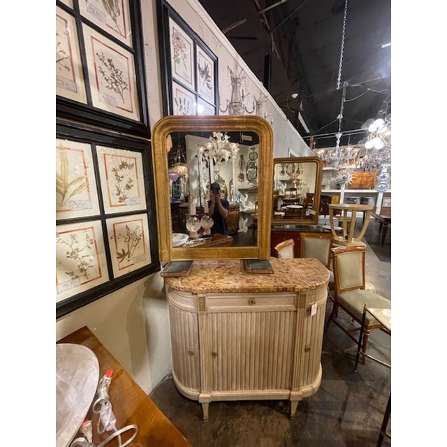French Louis Phillipe Mirror With X Pattern Frame For Sale In Dallas - Image 6 of 9