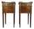 Louis XVI Style Bedside Tables in White Marble, Set of 2 For Sale