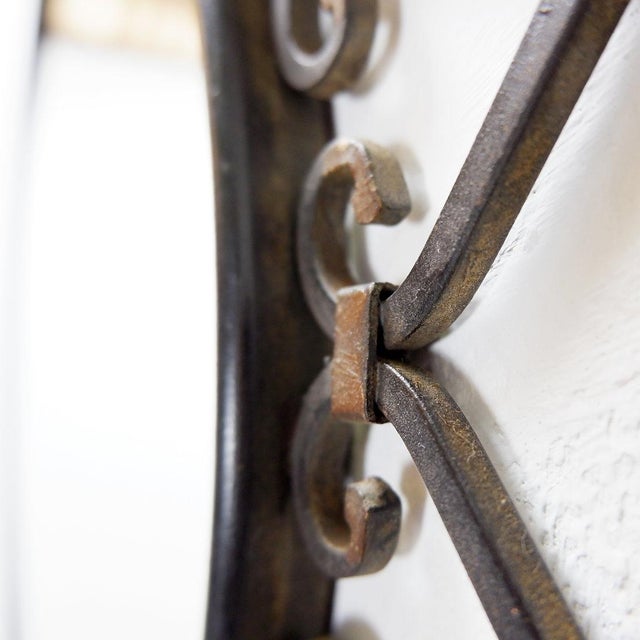 Black Sunburst Wall Mirror in Iron with Heart Motif, 1960s For Sale - Image 8 of 12