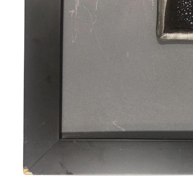 1980s 1980s Silver Metal Tree Landscape With Fall Leaves Framed Pottery by Tom Turnbull For Sale - Image 5 of 5