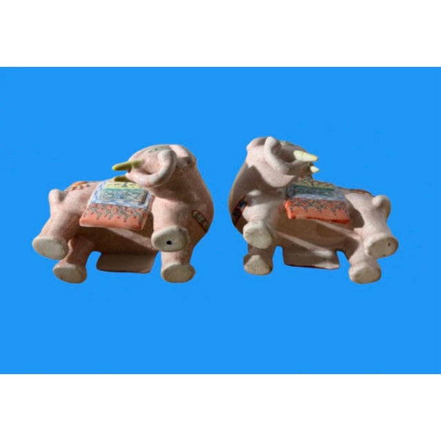 Pair of Chinese Export Famille Rose of Enameled Elephant Candlestick or Josh Sticks, Early 20th C. For Sale - Image 10 of 10