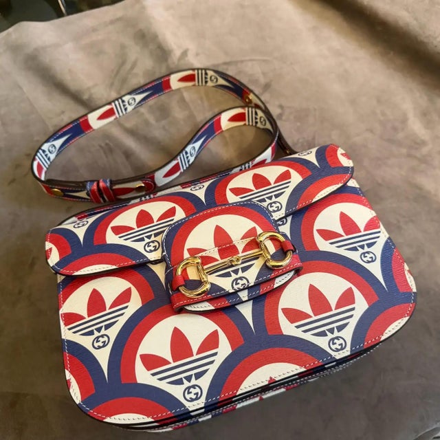 A 21st Century Printed Leather Gucci for Adidas Horsebit 1955 Shoulder Bag For Sale - Image 14 of 18