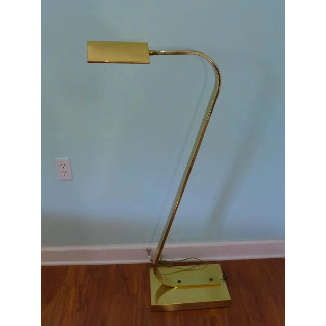 Brass Cobra Floor Lamp Postmodern Z Lamp For Sale - Image 4 of 9