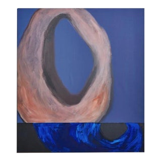 Abstract Mixed-Media Painting, Dry Feet in the Ocean by Amela Rasi, Germany 2022 For Sale