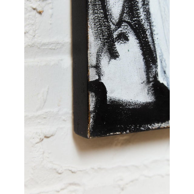 Late 20th Century Black and White Acrylic Abstract by Shant Beudjekian For Sale In Los Angeles - Image 6 of 9