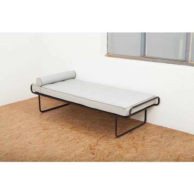Daybed with Black Lacquered Steel Tubing For Sale - Image 14 of 16