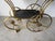 1960s Italian Hollywood Regency Scrolled Brass & Black Glass Two-Tier Bar Cart For Sale - Image 11 of 14