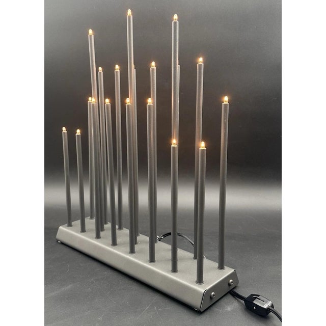 Vintage Swedish Svenska Danish Modernist Electric Light Elflugan Gray Metal For Sale - Image 11 of 17