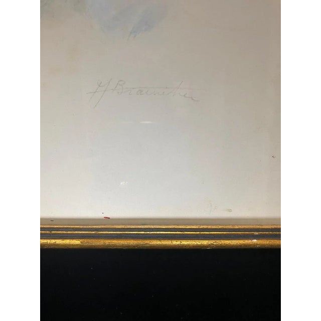 1960s André Braunecker, Les Pierrots, Oil on Paper For Sale - Image 5 of 11