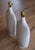 1950s Vintage 1950s MCM White Crackle Glaze Ceramic Table Lamps - A Pair For Sale - Image 5 of 17