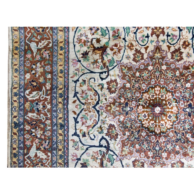Vintage Persian Tabriz Rug For Sale In Chicago - Image 6 of 16