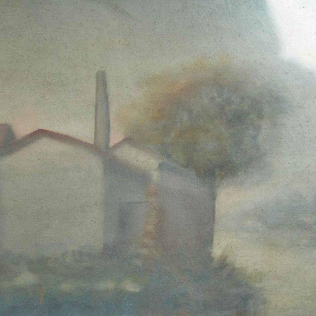 Rustic A. Bratti, Golden Frame Beauty of a Serene Landscape, 2000s, Oil on Canvas, Framed For Sale - Image 3 of 5
