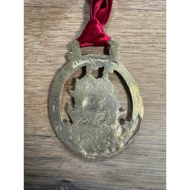 English Vintage English Horse Brass Ornament For Sale - Image 3 of 3