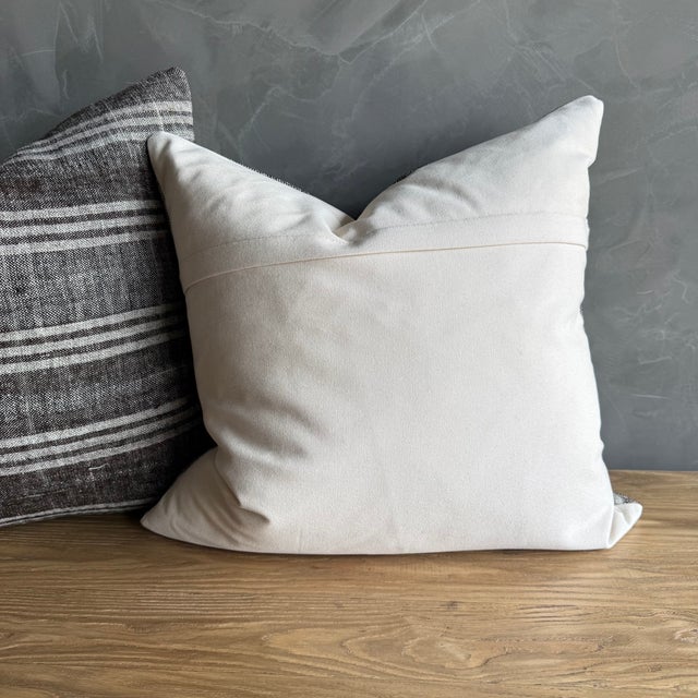 Vintage Rug Pillow Cover With Stripes For Sale In Los Angeles - Image 6 of 10