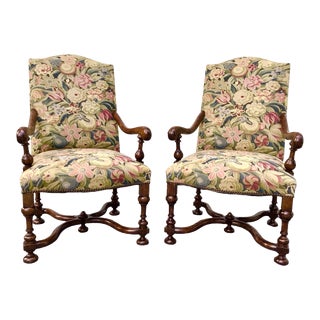 Pair of 1990s Armchairs From Formations at Holly Hunt New York - Upholstered in Clarence House Fabric For Sale
