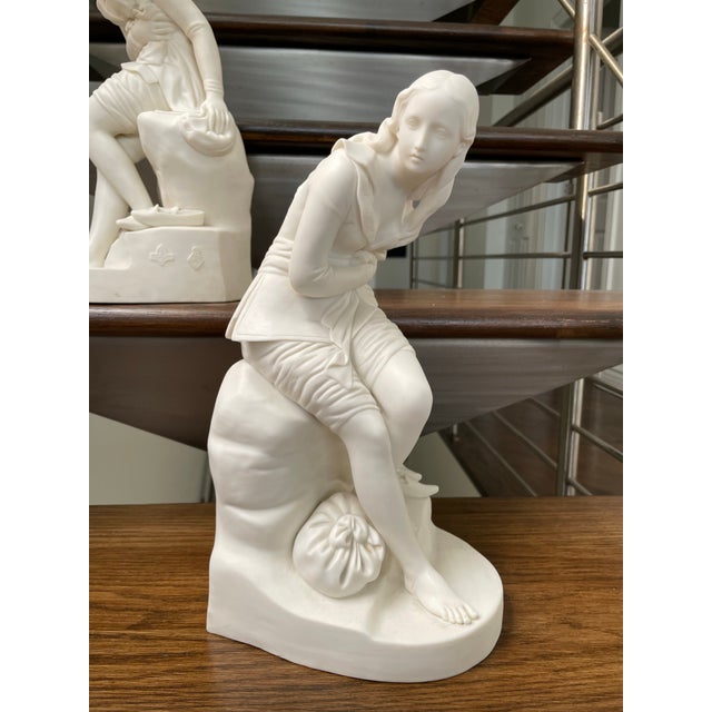 A Minton parian figure set of Dorothea, 1845-1850. This sculpture by John Bell (UK, 1811-1895) depicts Dorothea, a...
