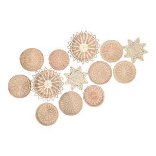 Boho Chic Wall Baskets - Set of 13 For Sale
