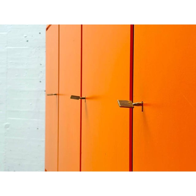 Orange Vintage Sideboard in Bright Orange, 1960s For Sale - Image 8 of 15
