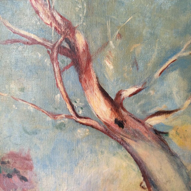 Vintage Surrealist Figural Oil Painting, Nude in Dreamlike Landscape, Large Framed Canvas For Sale - Image 4 of 8