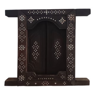 Antique Wooden Jharokha Wall Decor Window For Sale