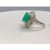 6.5 Carat Emerald Cut Colombian Emerald and 2.4 Carat Diamond Ring Platinum For Sale - Image 16 of 18