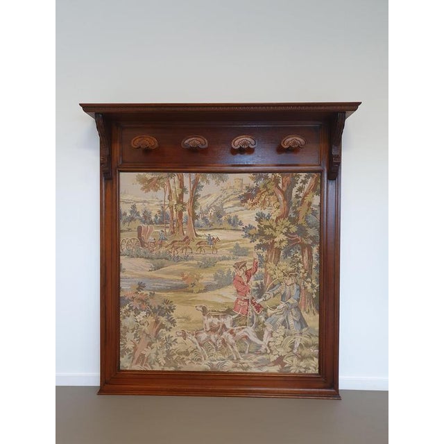 Brown Vintage Gobelin Coat Rack For Sale - Image 8 of 16